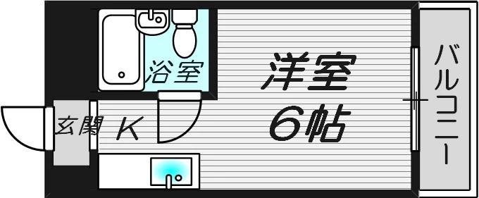 ベストレジデンス江坂II(ワンルーム/3階)の間取り写真