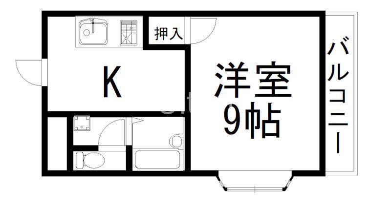 PURE CRYSTAL(1K/3階)の間取り写真