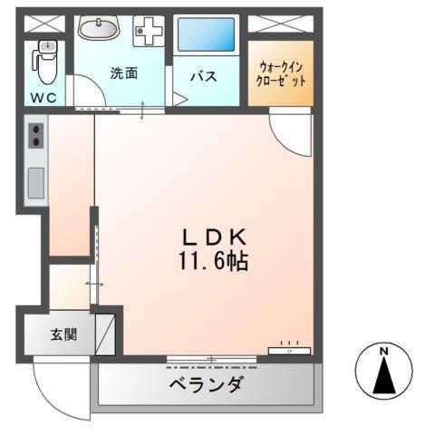 ロココTACHIBANAYA(1K/1階)の間取り写真