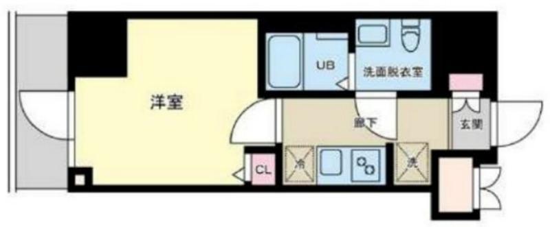 プライマル品川大森海岸(1K/4階)の間取り写真