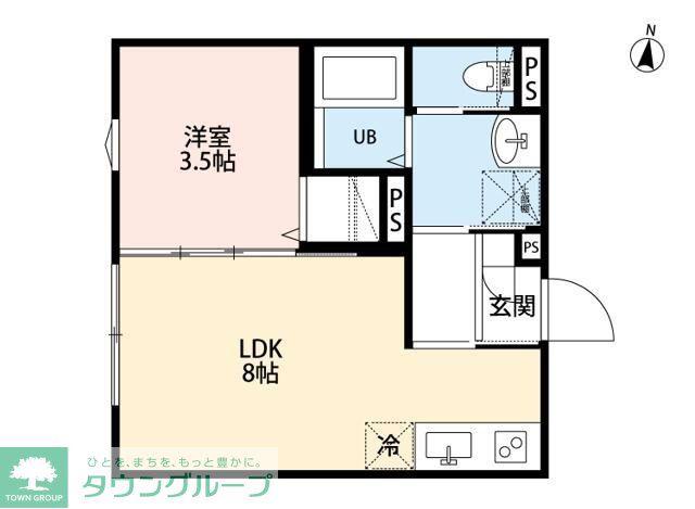 ROBOT HOME ときわ台(1LDK/3階)の間取り写真