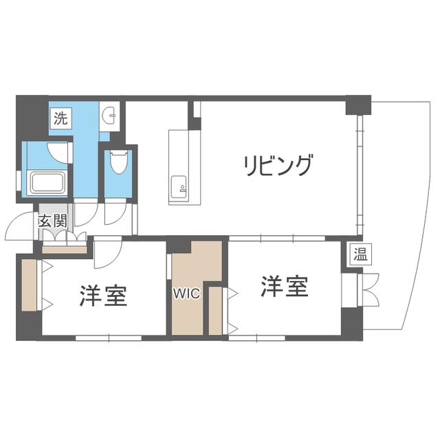 アントゥール薬院(2LDK/10階)の間取り写真