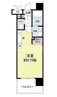 アーバンパーク天神東(ワンルーム/6階)の間取り写真
