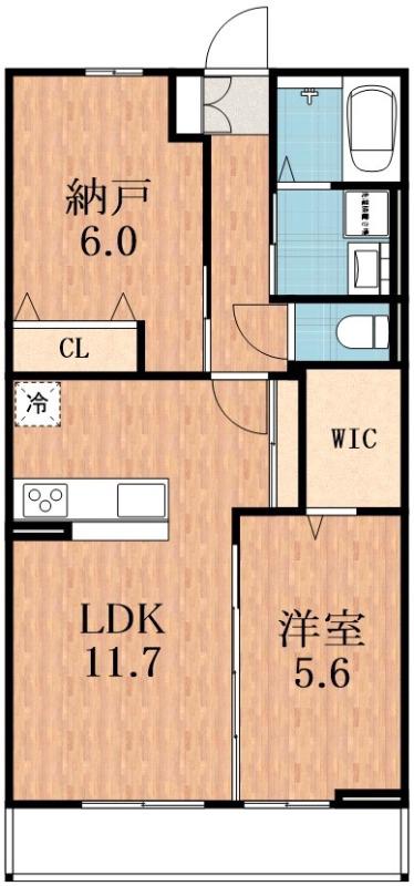 グレースメゾン背戸口(1SLDK/1階)の間取り写真