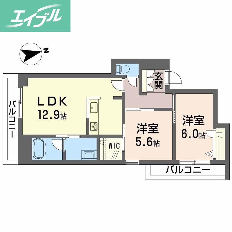 スターヒルズ(2LDK/2階)の間取り写真