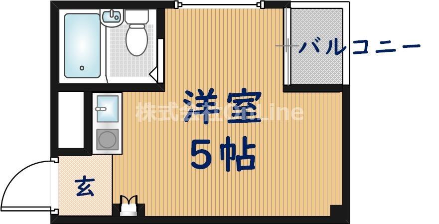 サンハイツ長堂(ワンルーム/1階)の間取り写真