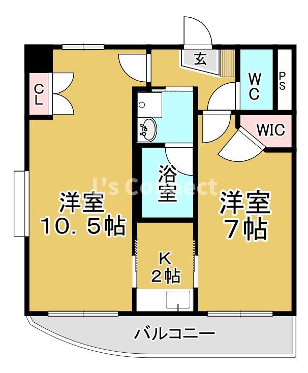 いずみTOWN HILLS(2K/4階)の間取り写真