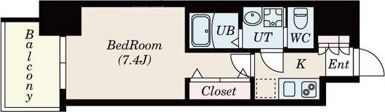 S-RESIDENCE名駅南(1K/6階)の間取り写真
