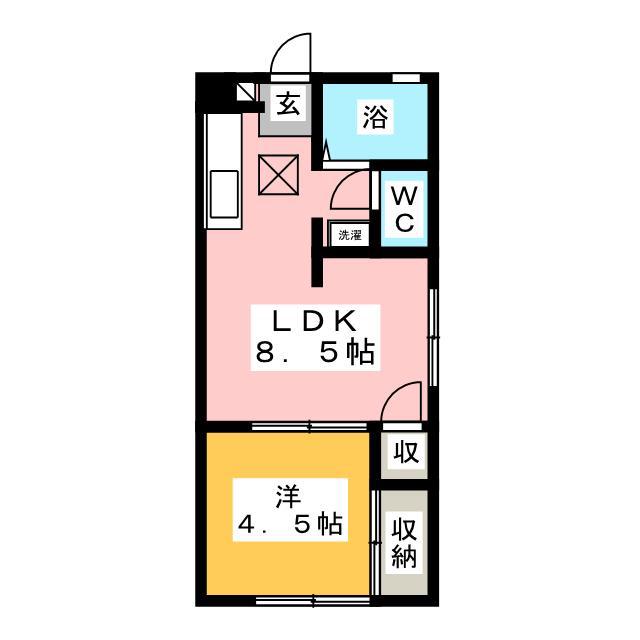 グランヒル湘南(1LDK/1階)の間取り写真
