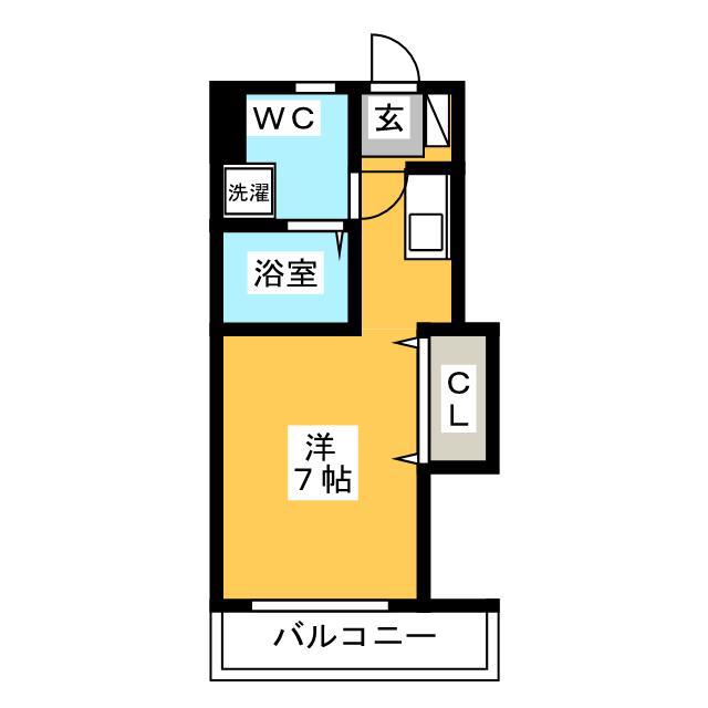 山口第一ビル(ワンルーム/3階)の間取り写真