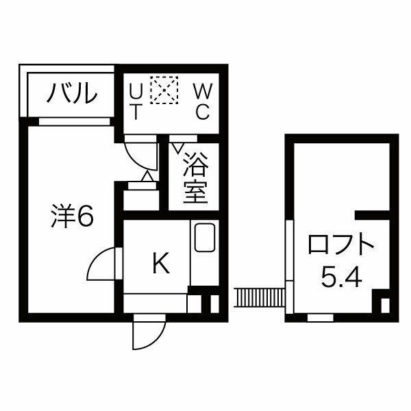 VIVACE(1K/1階)の間取り写真