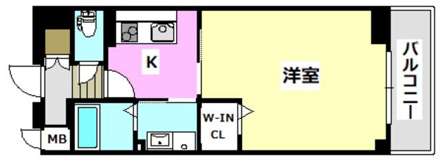 ストロベリーフィールズ(1K/3階)の間取り写真