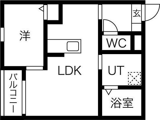 メルヴェイユ大高(1LDK/3階)の間取り写真