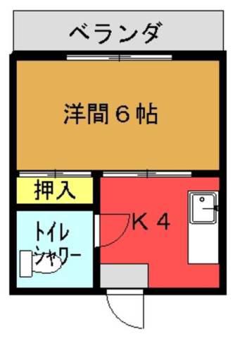 丸弘アパート(1K/1階)の間取り写真