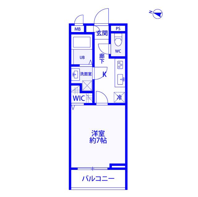リコルテ北大宮(1K/2階)の間取り写真
