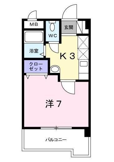 シーポート花時計(1K/4階)の間取り写真