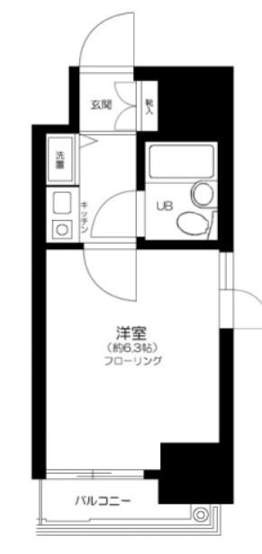 ウィン浅草(1K/5階)の間取り写真