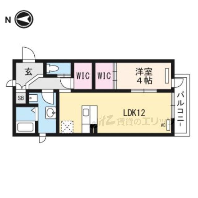 ぺリドット (1LDK/3階)の間取り写真