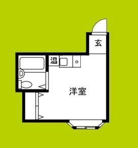ハイツたんぽぽ(ワンルーム/1階)の間取り写真