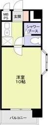 スミノ藤沢(1K/3階)の間取り写真