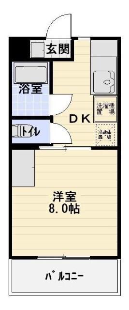テクトピア(1DK/4階)の間取り写真
