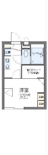 レオパレスレーブメルベーユ(1K/2階)の間取り写真