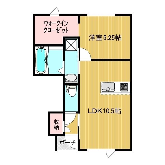 イルマーレC-2(1LDK/1階)の間取り写真