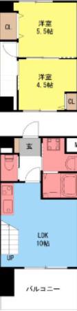 グランコート(2LDK/7階)の間取り写真