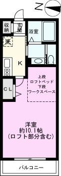 メリッサマンション(1K/1階)の間取り写真
