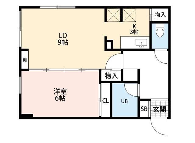 REGULUS1(1LDK/3階)の間取り写真