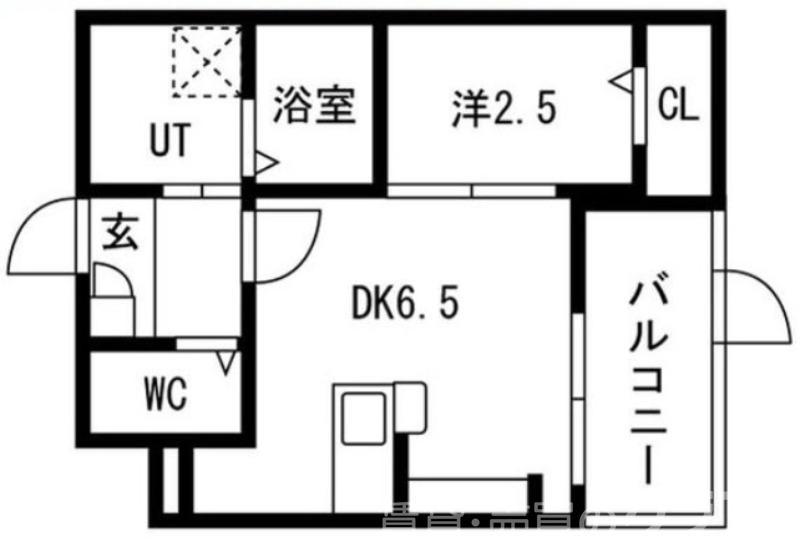 エヌエムセント(1DK/1階)の間取り写真