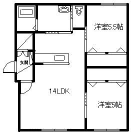 ARCEI(2LDK/1階)の間取り写真