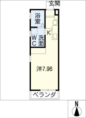 翔SUGO(ワンルーム/4階)の間取り写真