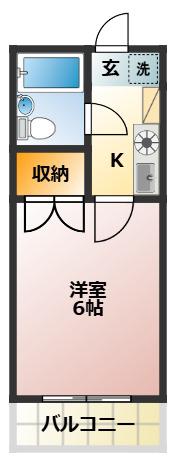 パークヒルズ(1K/3階)の間取り写真