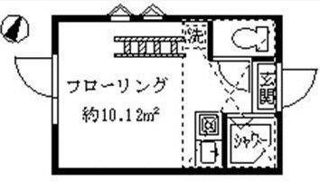 フェリスミラベル(ワンルーム/2階)の間取り写真