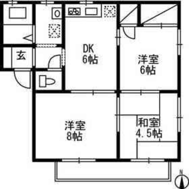 パークアベニュー(3DK/2階)の間取り写真