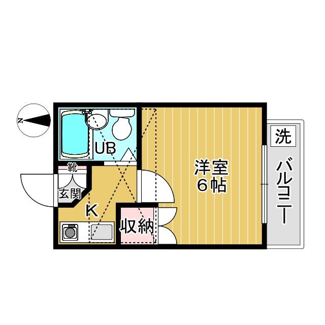 ミヤビハイツ(1K/1階)の間取り写真
