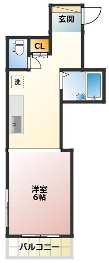 DX大和ビル(ワンルーム/2階)の間取り写真