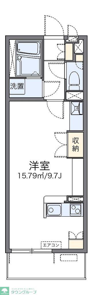 レオネクストさざんか(ワンルーム/1階)の間取り写真