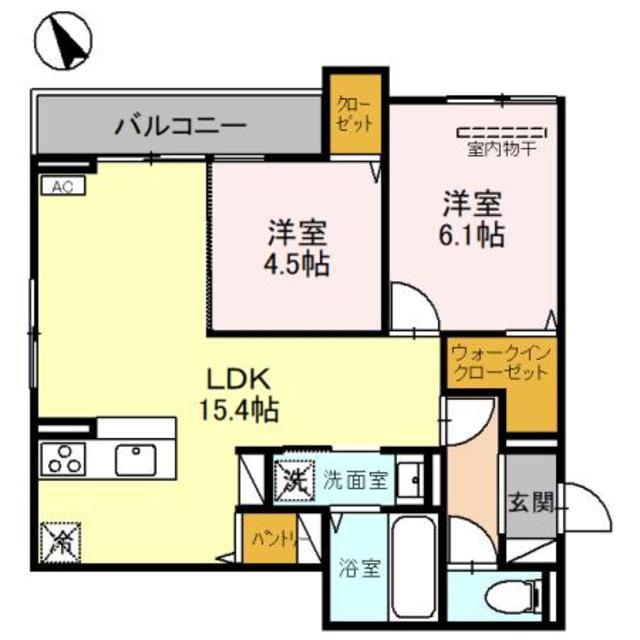 エトワールK(2LDK/3階)の間取り写真