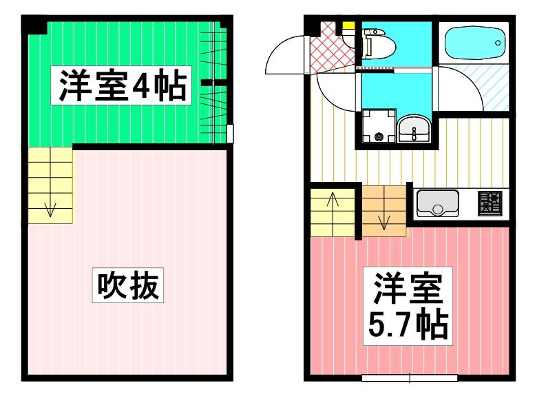 APRISE田崎本町(ワンルーム/2階)の間取り写真