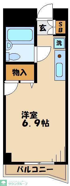 CSII(ワンルーム/3階)の間取り写真