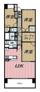 リーベスト西千葉(3LDK/3階)の間取り写真