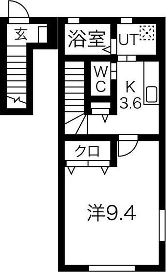 FIORE桜町 A棟(1K/2階)の間取り写真