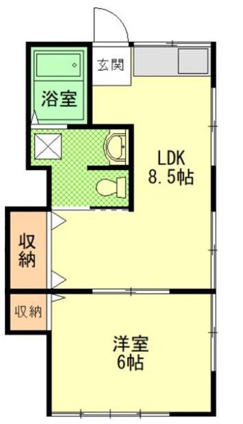 ハイムヒロ(1LDK/1階)の間取り写真