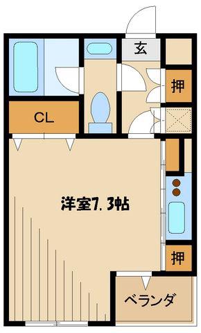 アレグリアス相模大野(ワンルーム/3階)の間取り写真
