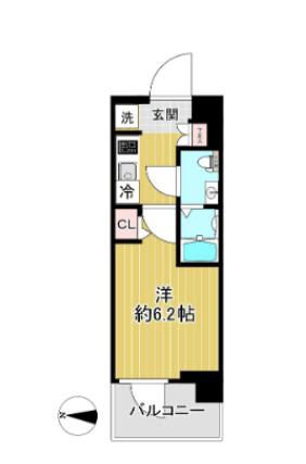 SHOKEN RESIDENCE亀有(1K/2階)の間取り写真