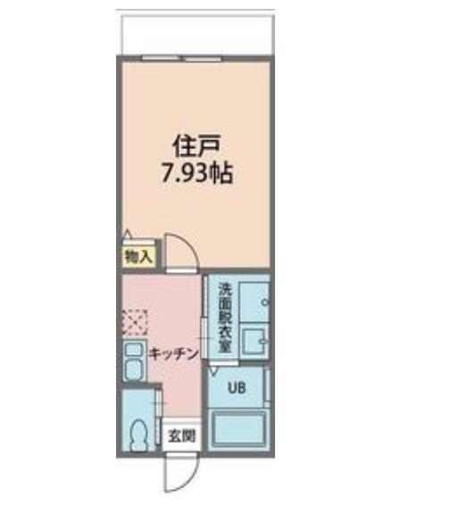 カインドネス東大和(1K/3階)の間取り写真