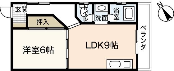 東平塚ビル(1DK/2階)の間取り写真