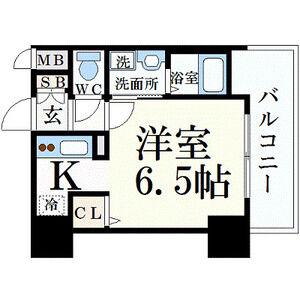 ララプレイス ザ・京橋ステラ(1K/5階)の間取り写真